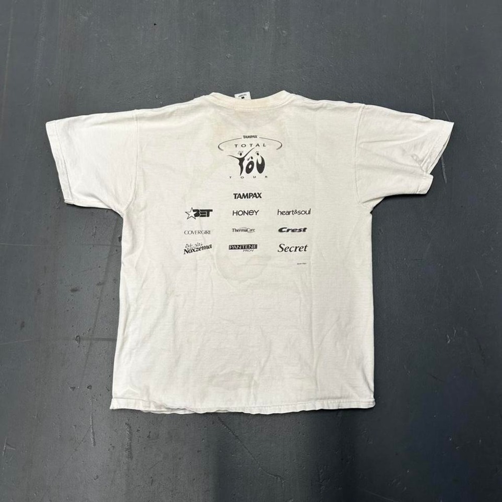 Vintage early 2000s Tampax tampons promotional distressed graphic tshirt